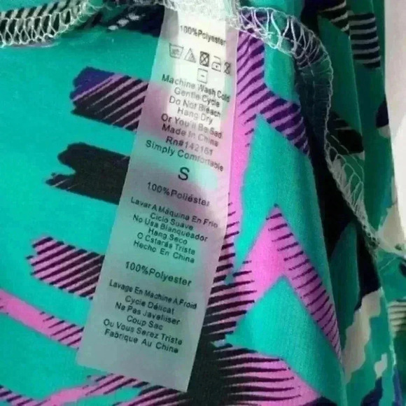 New Lularoe Joy long vest duster S 4-6 multicolored retro 80’s 90’s geometric - Picture 9 of 10